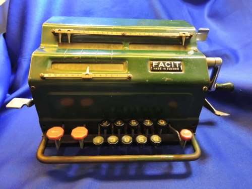 Vintage Facit made in Sweden Calculator